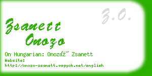 zsanett onozo business card