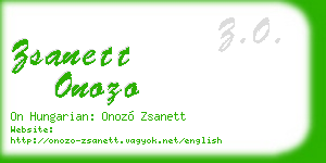 zsanett onozo business card